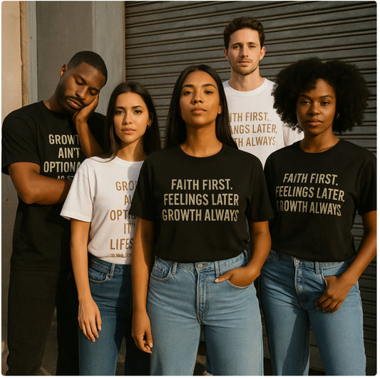 Faith First. Growth Always. Unisex tee