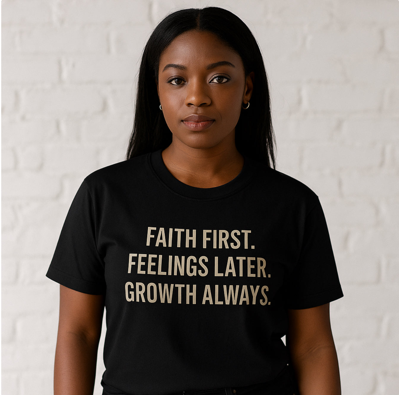 Faith First. Growth Always. Unisex tee
